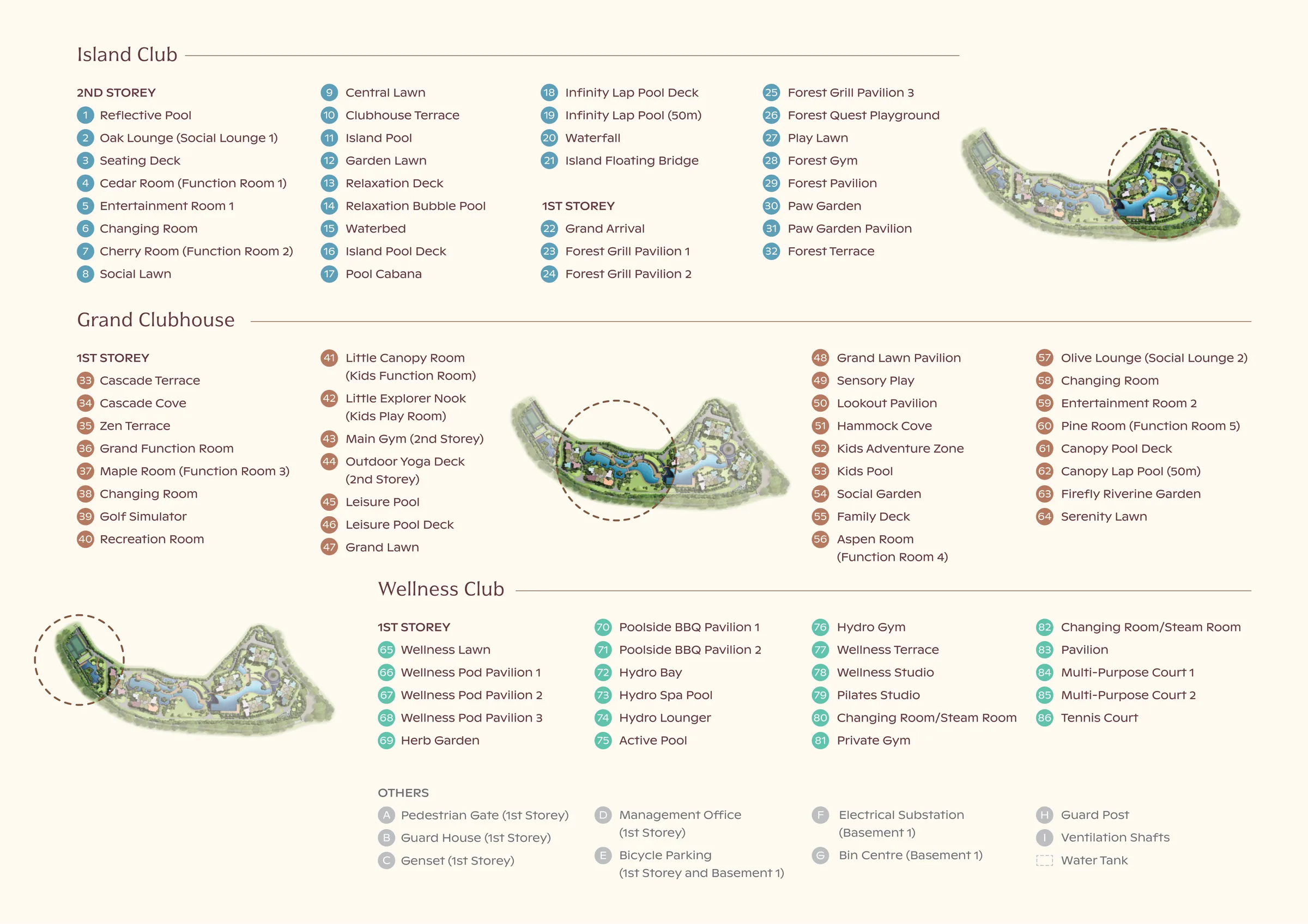Thomson Reserve site plan with facilities